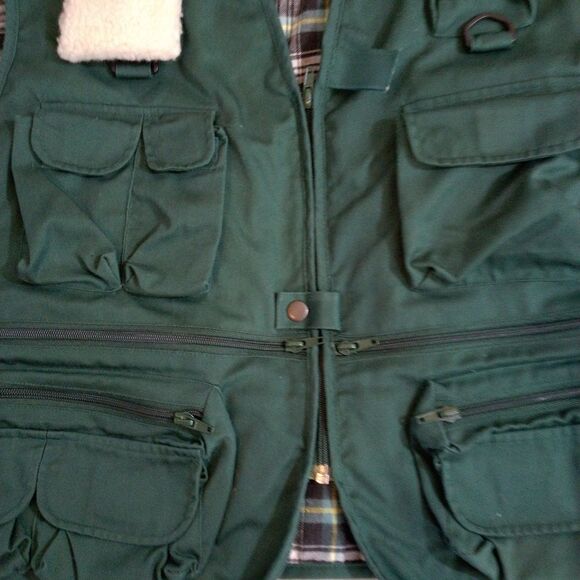 Rio Bravo Utility Vest Hunting Fishing Green Multi Pocket (LARGE) - Picture 3 of 10